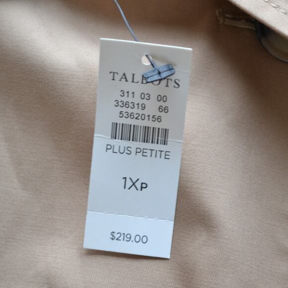NWT Talbots Trench Coat Classic Tan Size 1XP - Picture 4 of 7